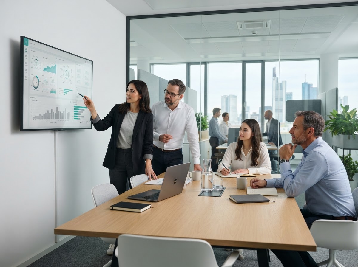 Tervexa Malruno Team bei der Analyse von Marktdaten und Modellparametern